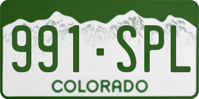 CO license plate 991SPL
