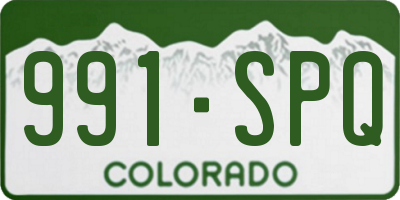 CO license plate 991SPQ