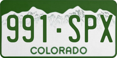 CO license plate 991SPX