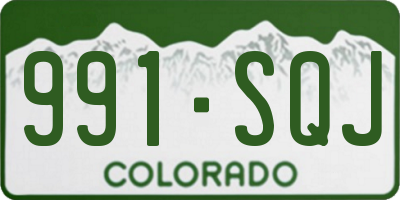 CO license plate 991SQJ