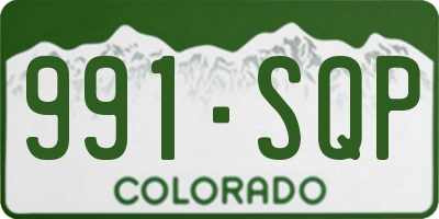CO license plate 991SQP