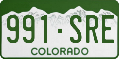 CO license plate 991SRE