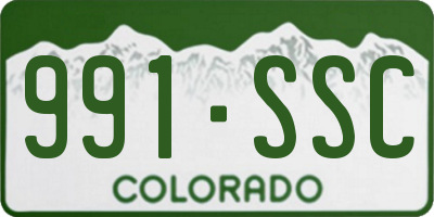 CO license plate 991SSC