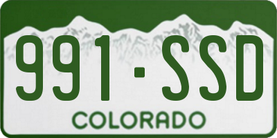 CO license plate 991SSD