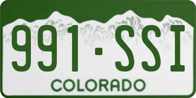 CO license plate 991SSI