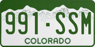 CO license plate 991SSM