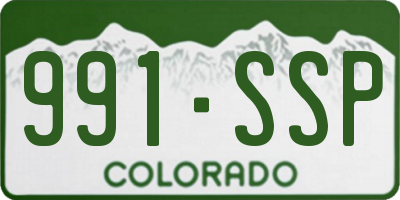 CO license plate 991SSP