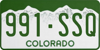 CO license plate 991SSQ