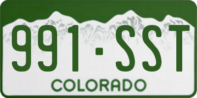 CO license plate 991SST