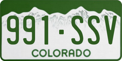 CO license plate 991SSV