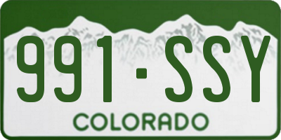CO license plate 991SSY
