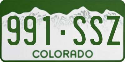 CO license plate 991SSZ