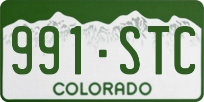 CO license plate 991STC
