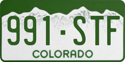 CO license plate 991STF