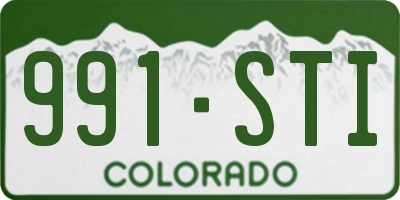 CO license plate 991STI