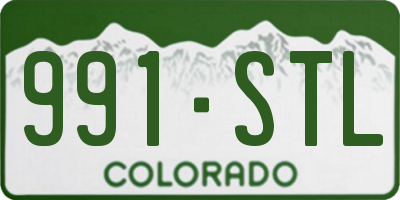 CO license plate 991STL