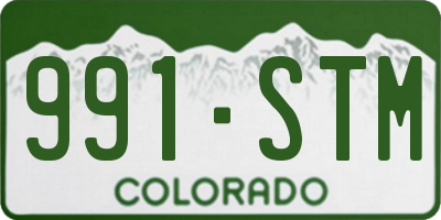 CO license plate 991STM