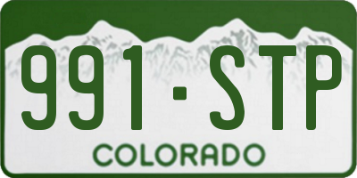CO license plate 991STP