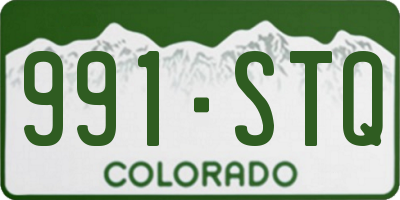 CO license plate 991STQ