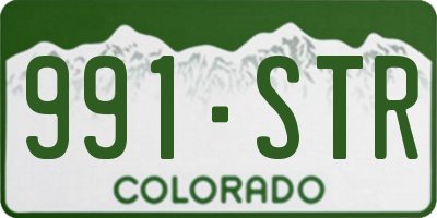 CO license plate 991STR