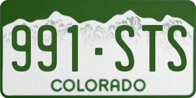 CO license plate 991STS