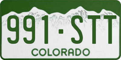 CO license plate 991STT