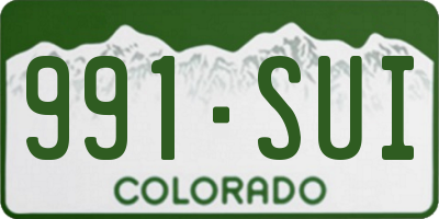 CO license plate 991SUI