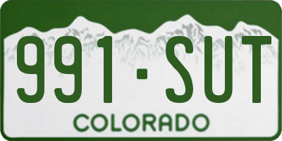 CO license plate 991SUT