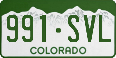 CO license plate 991SVL