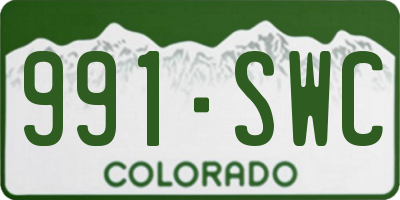 CO license plate 991SWC