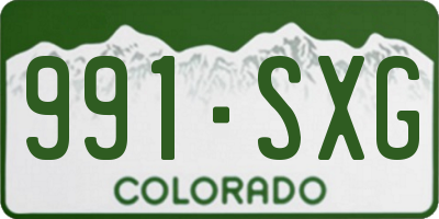 CO license plate 991SXG