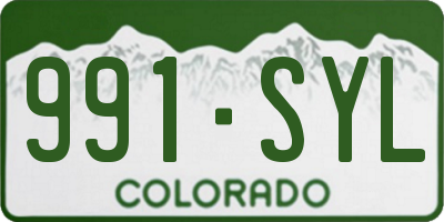 CO license plate 991SYL
