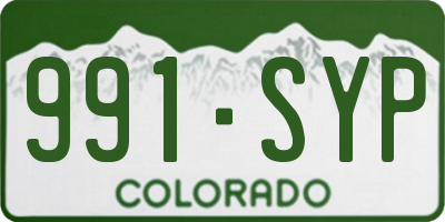 CO license plate 991SYP