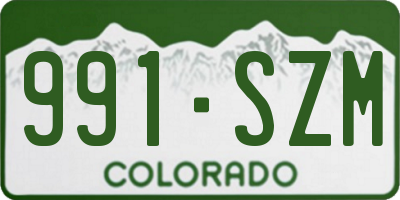 CO license plate 991SZM