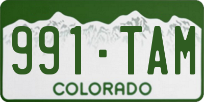 CO license plate 991TAM
