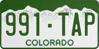 CO license plate 991TAP