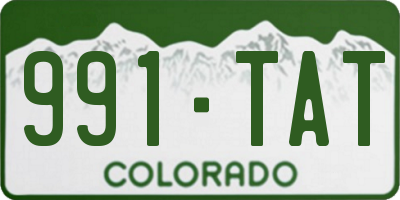 CO license plate 991TAT