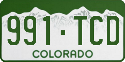 CO license plate 991TCD