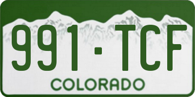 CO license plate 991TCF