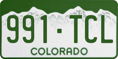 CO license plate 991TCL