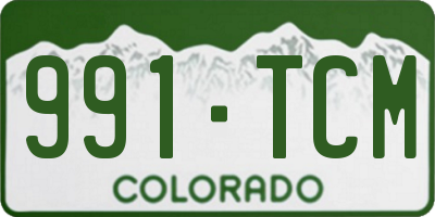 CO license plate 991TCM