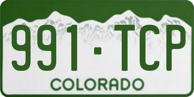 CO license plate 991TCP