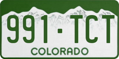 CO license plate 991TCT
