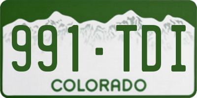 CO license plate 991TDI