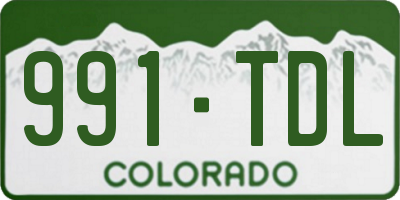 CO license plate 991TDL