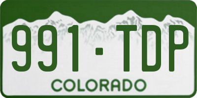 CO license plate 991TDP
