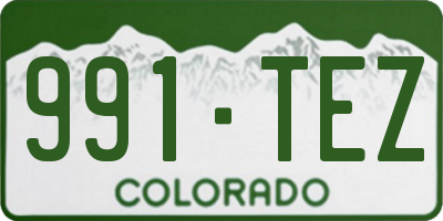 CO license plate 991TEZ