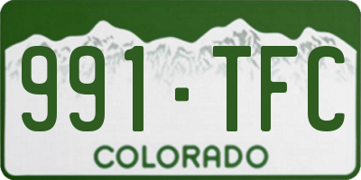 CO license plate 991TFC