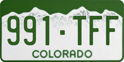 CO license plate 991TFF