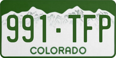 CO license plate 991TFP